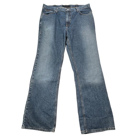 Vintage Calvin Klein Jeans Men 38 x 33 Blue Denim 100% Cotton Boot Cut US Fabric - Picture 1 of 8